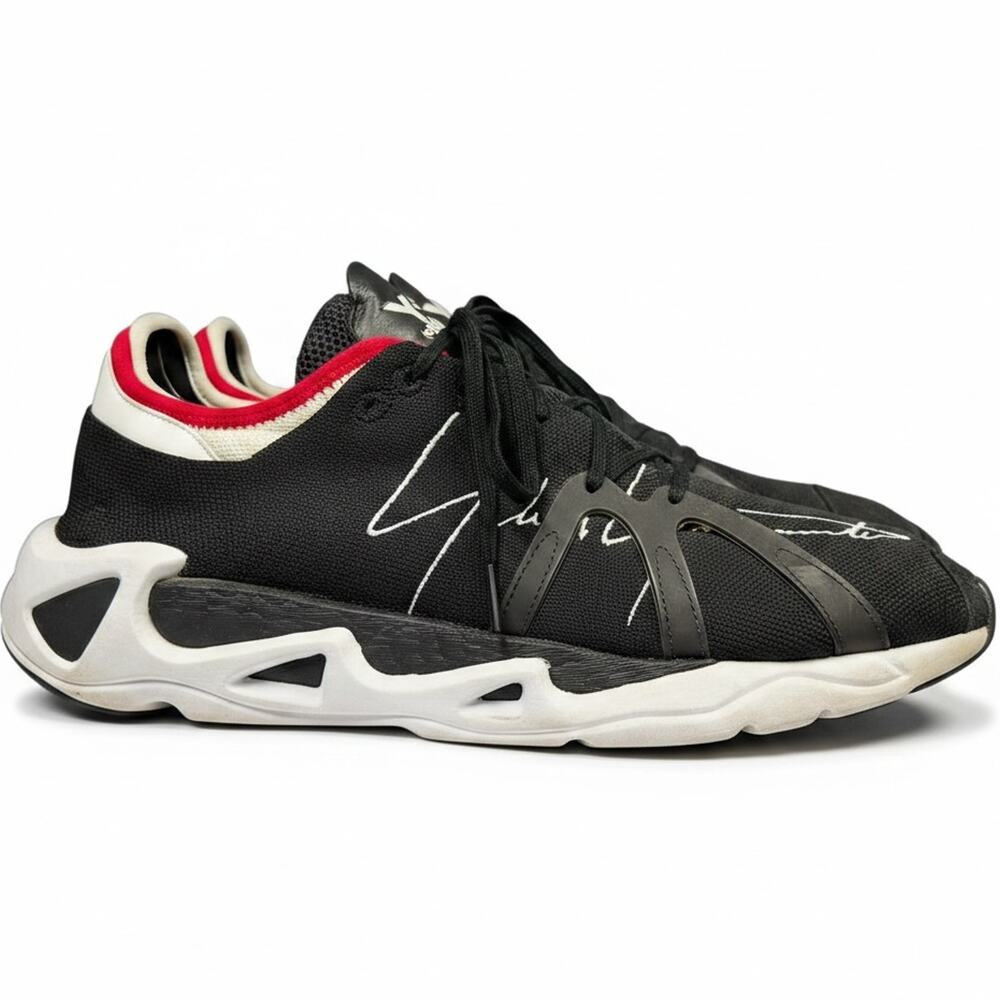 Y-3 Yohji Yamamoto FYW S-97 Black Scarlet Men's 12.5 Sneakers $350 Retail